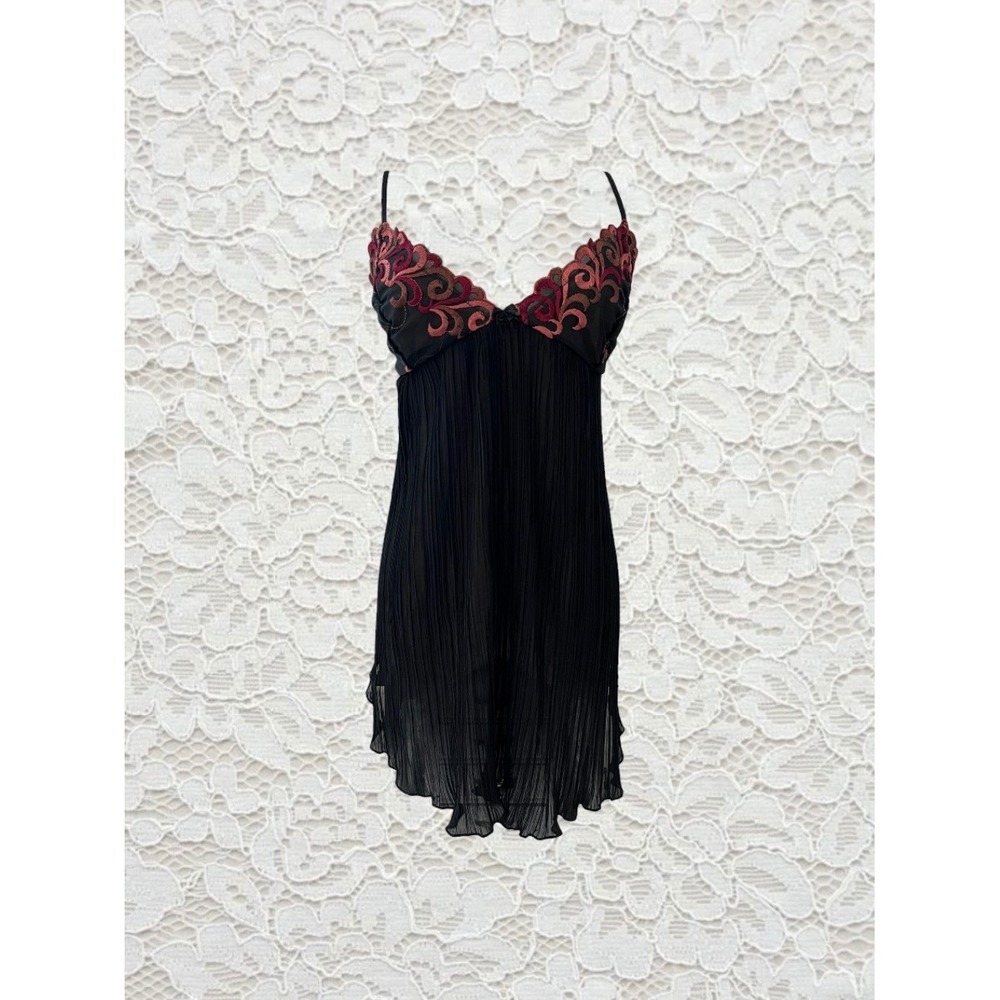 vintage floral embroidered babydoll chemise slip dress